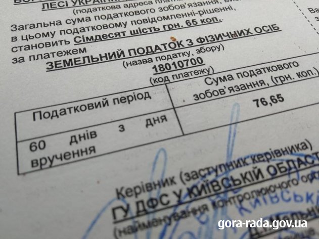 Сплатіть земельний податок за 2018 рік