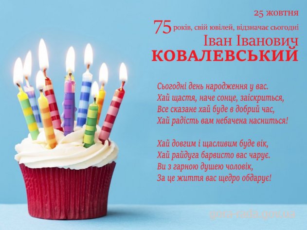 Вітаємо Івана Івановича Ковалевського з ювілеєм!
