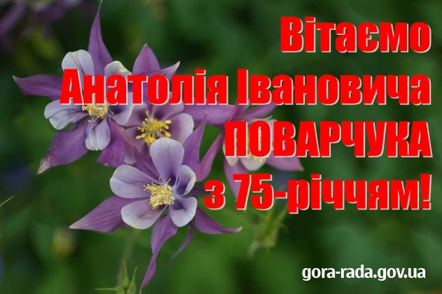 Вітаємо Анатолія Івановича ПОВАРЧУКА з 75-річчям!