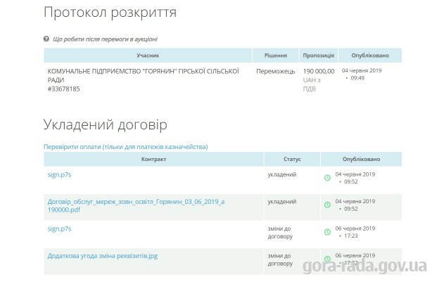 Про надання послуг з технічного обслуговування мереж зовнішнього освітлення