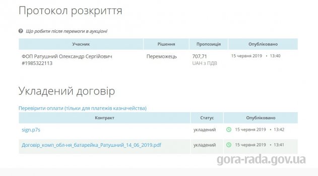 Про постачання гальванічних елементів