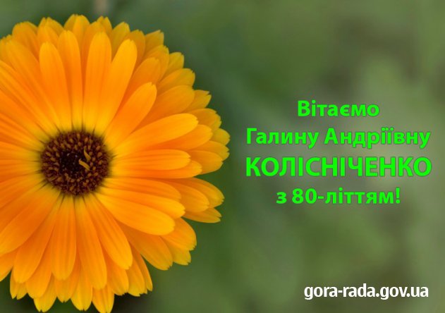 Вітаємо Галину Андріївну КОЛІСНІЧЕНКО з 80-літтям!