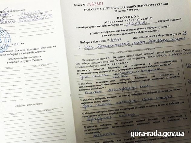 У селі Гора проголосували на позачергових парламентських виборах
